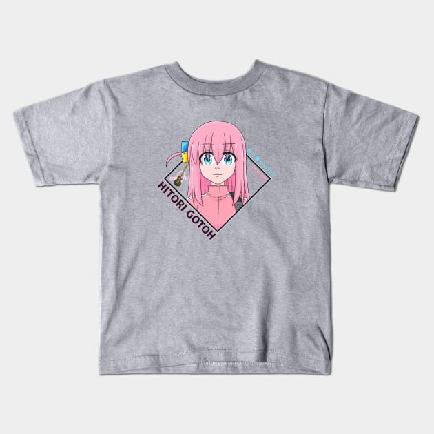 Hitori Gotoh Kids T-Shirt by TeeTowArt